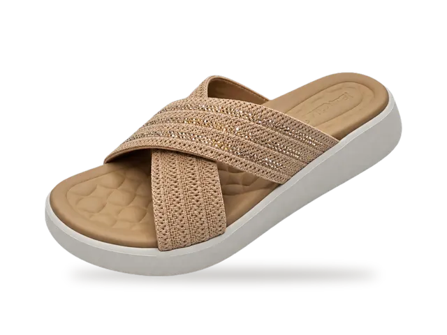 Mule brides croisées brillantes