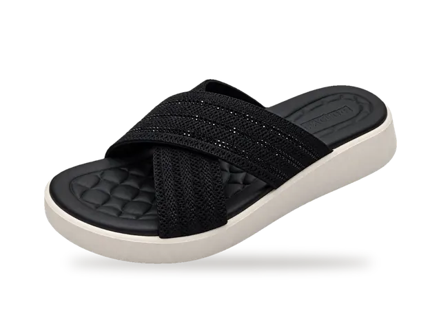 Mule brides croisées brillantes