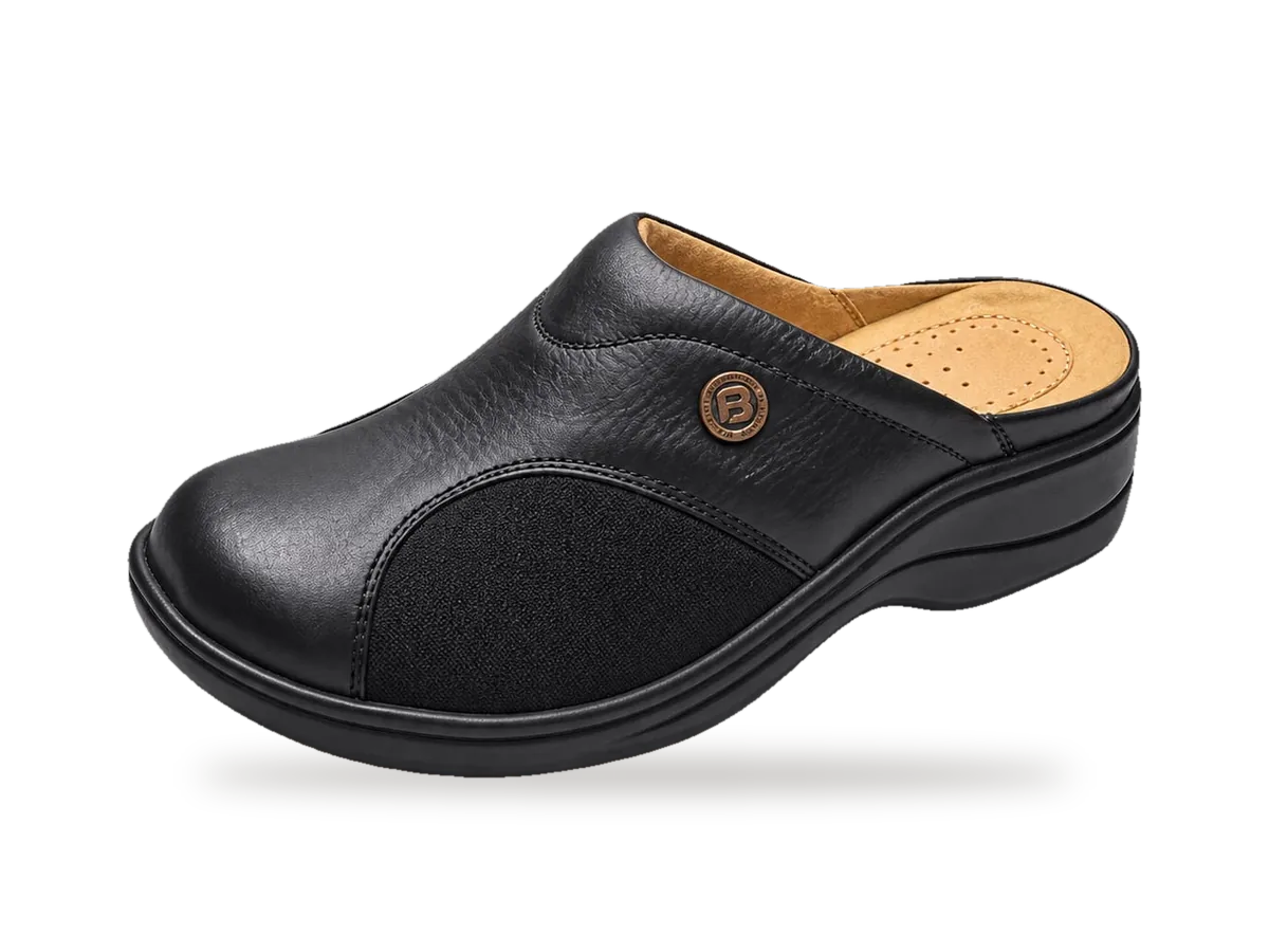 Sabot confort hallux valgus Noir, profil