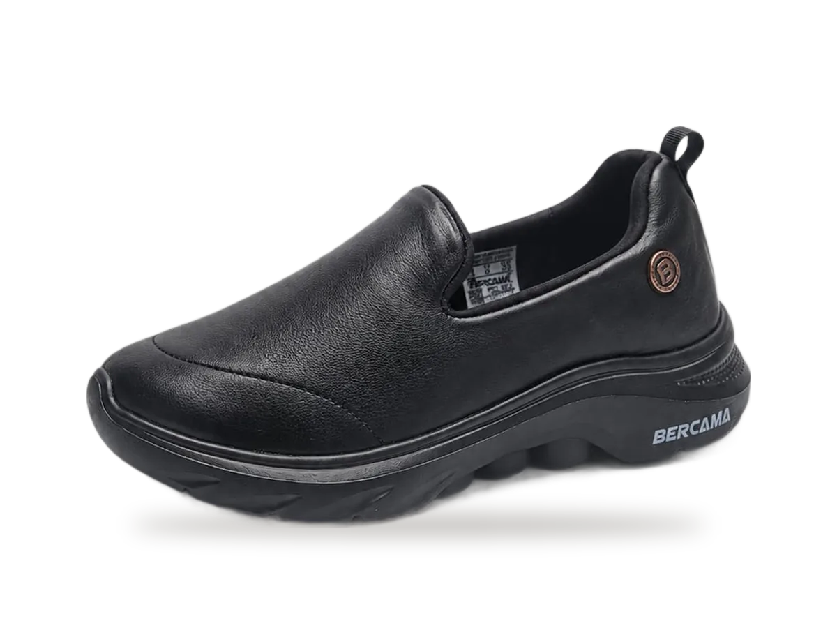 Slip-on cuir femme 516 Noir, profil
