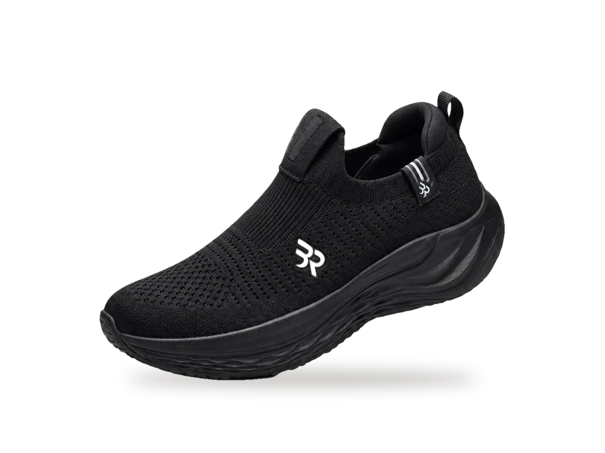 Basket chaussette SPEED GO Noir, vue 3/4